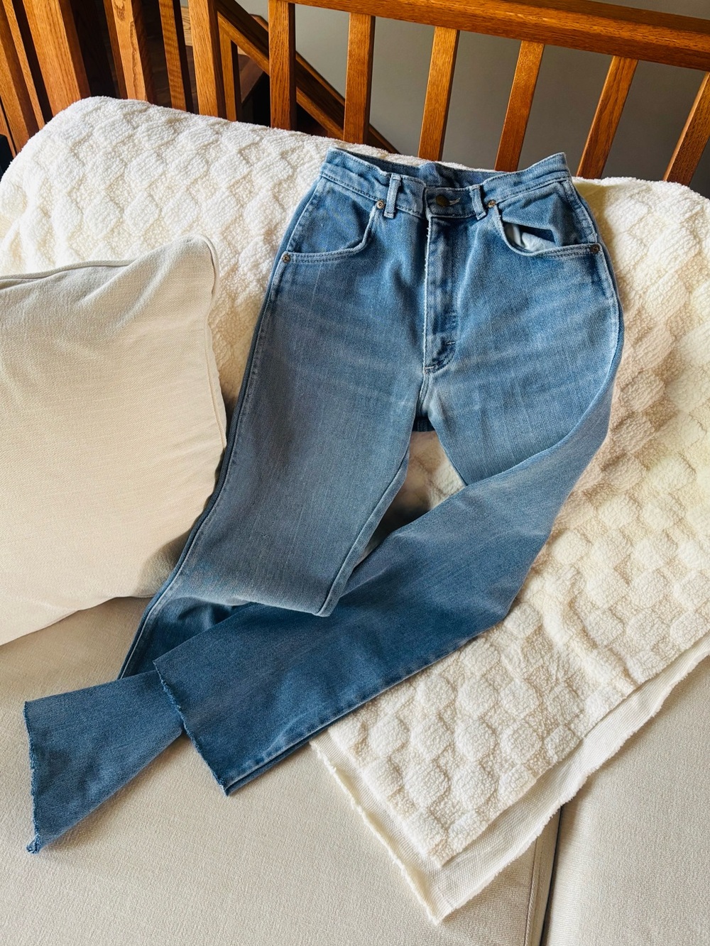 Vintage Lee Jeans, Hi-Rise Bootcut, fit Sz 0-2/24-25” waist, AMAZING OOAK